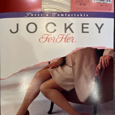 Vintage Jockey  Pantyhose Size M Tall  Antique White Sandalfoot Control Top